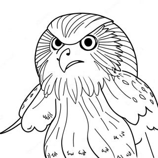 Majestic Snowy Owl In Flight Coloring Page 48104-38399