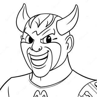 New Jersey Devils Mascot Coloring Page 48124-38413