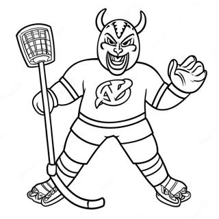 New Jersey Devils Mascot Coloring Page 48124-38415