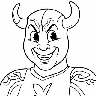 New Jersey Devils Mascot Coloring Page 48124-38416