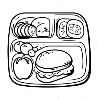 School Lunch Tray Coloring Page 48133-38417