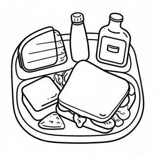 School Lunch Tray Coloring Page 48133-38419