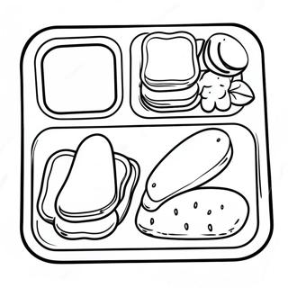 School Lunch Tray Coloring Page 48133-38420