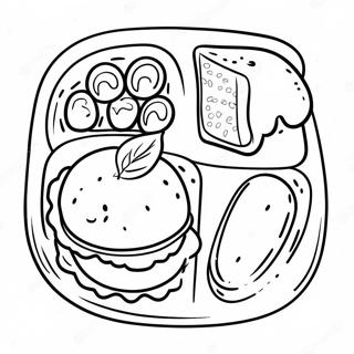 Healthy School Lunch Coloring Page 48134-38422