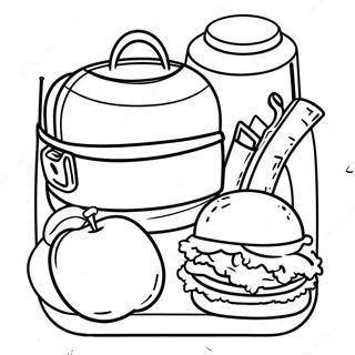 Healthy School Lunch Coloring Page 48134-38424