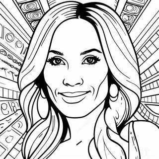 Jennifer Lopez Portrait Coloring Page 48153-38430