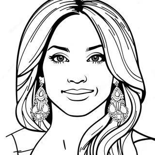 Jennifer Lopez Portrait Coloring Page 48153-38431