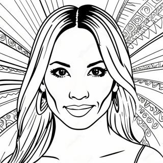 Jennifer Lopez Portrait Coloring Page 48153-38432