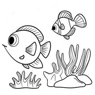 Finding Dory Coloring Pages