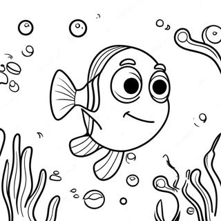 Cute Finding Dory Underwater Scene Coloring Page 4817-3962