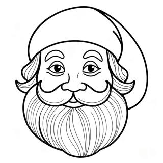 Santa Face Coloring Pages