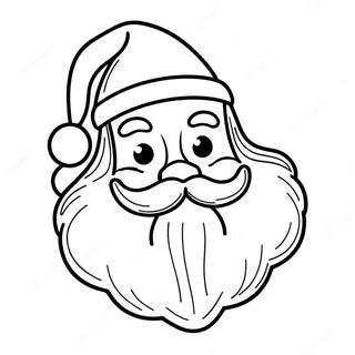 Jolly Santa Face Coloring Page 48194-38473