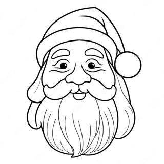 Jolly Santa Face Coloring Page 48194-38474