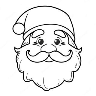 Jolly Santa Face Coloring Page 48194-38476