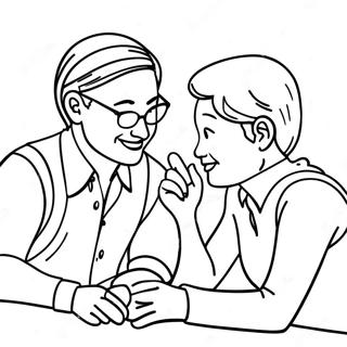 Friendly Conversation Coloring Page 48204-38477