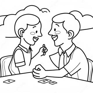 Friendly Conversation Coloring Page 48204-38480