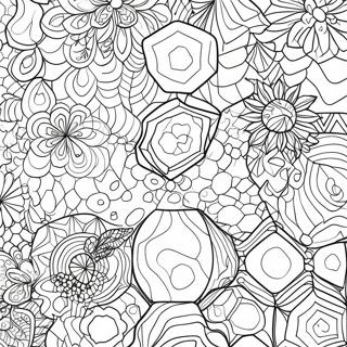 Colorful Hexagon Patterns Coloring Page 48214-38482