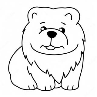 Fluffy Chow Chow Puppy Coloring Page 48234-38499