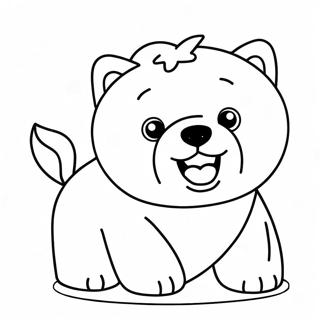 Fluffy Chow Chow Puppy Coloring Page 48234-38500