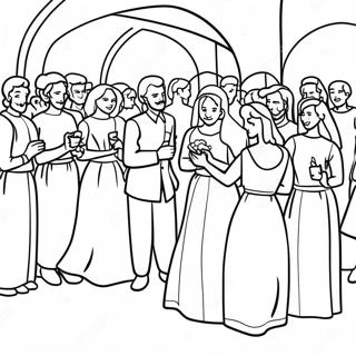 Wedding At Cana Celebration Coloring Page 48243-38509