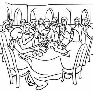 Wedding At Cana Celebration Coloring Page 48243-38510