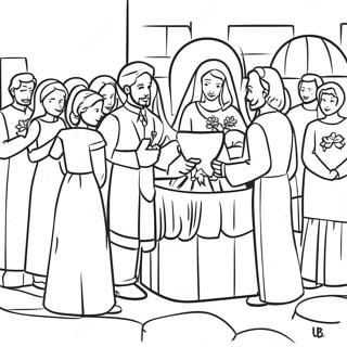 Joyful Wedding At Cana Coloring Page 48244-38506