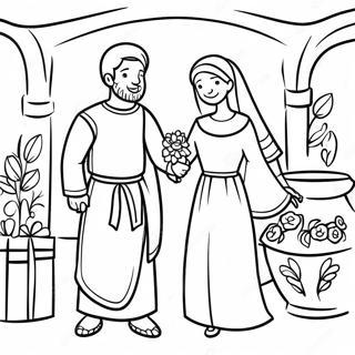 Joyful Wedding At Cana Coloring Page 48244-38508