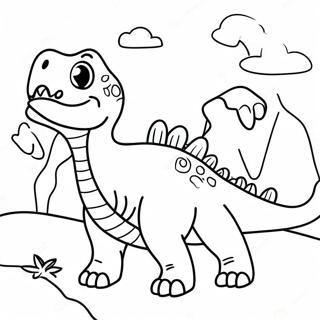 Dino Dana Exploring Colorful Dinosaurs Coloring Page 48254-38514