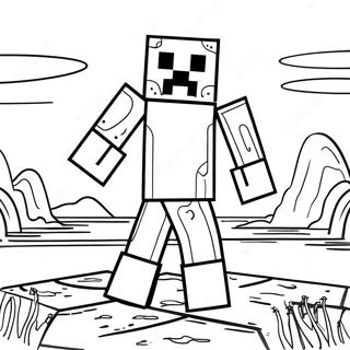 Creepy Minecraft Entity 303 Coloring Page 48264-38524