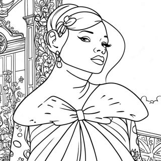 Elegant Dior Fashion Model Coloring Page 48284-38539