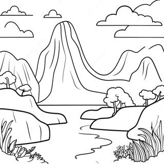 Mythographic Fantasy Landscape Coloring Page 48303-38571