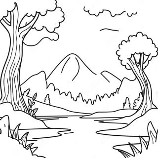 Mythographic Fantasy Landscape Coloring Page 48303-38572