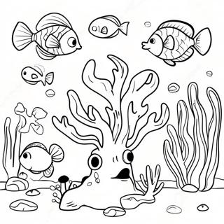 Colorful Coral Reef Under The Sea Coloring Page 48314-38561