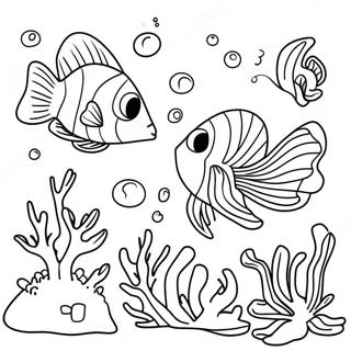 Colorful Coral Reef Under The Sea Coloring Page 48314-38562