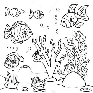 Colorful Coral Reef Under The Sea Coloring Page 48314-38563