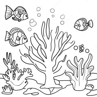 Colorful Coral Reef Under The Sea Coloring Page 48314-38564