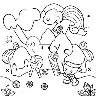 Candy Cute Food Coloring Pages