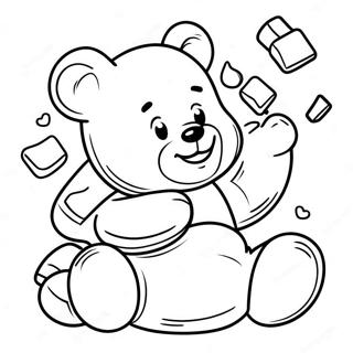 Adorable Gummy Bears Coloring Page 48334-38579