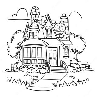 Charming House With Garden Coloring Page 48344-38590