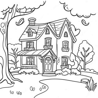 Charming House With Garden Coloring Page 48344-38591