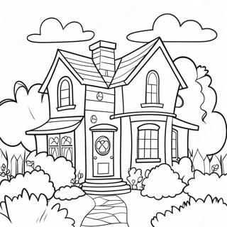 Charming House With Garden Coloring Page 48344-38592