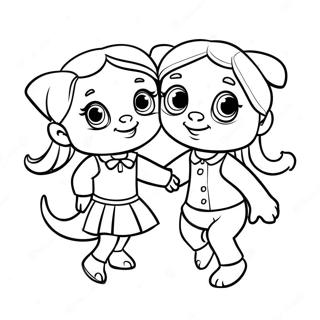 Bely Y Beto Playing Together Coloring Page 48364-38617