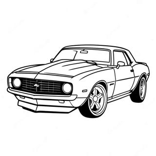 Camaro Sports Car Coloring Page 4836-3975