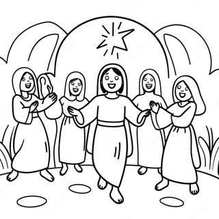 Joyful Resurrection Celebration Coloring Page 48374-38610