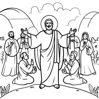 Joyful Resurrection Celebration Coloring Page 48374-38611