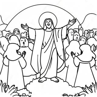 Joyful Resurrection Celebration Coloring Page 48374-38612