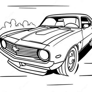 Classic Camaro Muscle Car Coloring Page 4837-3978