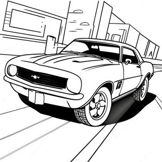 Classic Camaro Muscle Car Coloring Page 4837-3980