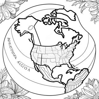 North America Map Coloring Page 48383-38614