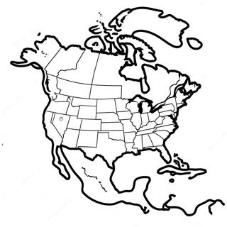 North America Map Coloring Page 48383-38616